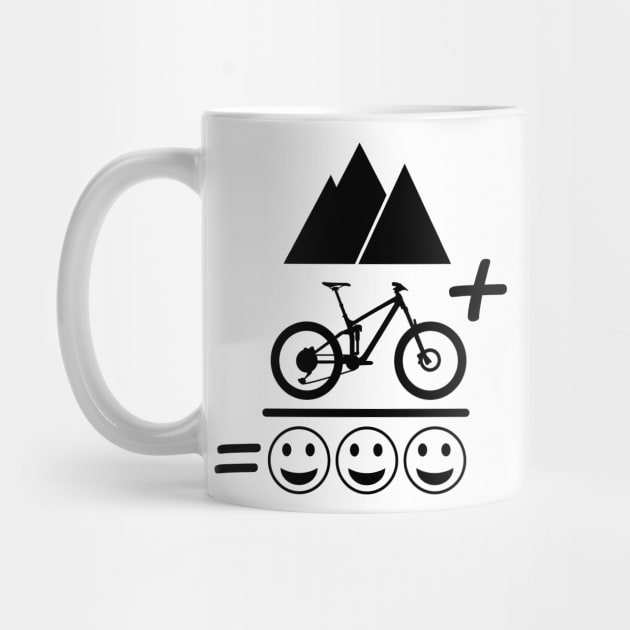 Mountains Biking Lover Mountains + Bike = Happiness Perfect Gift For Mountain Bikers by ChrisWilson